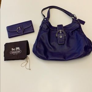 Coach leather purse and matching wallet